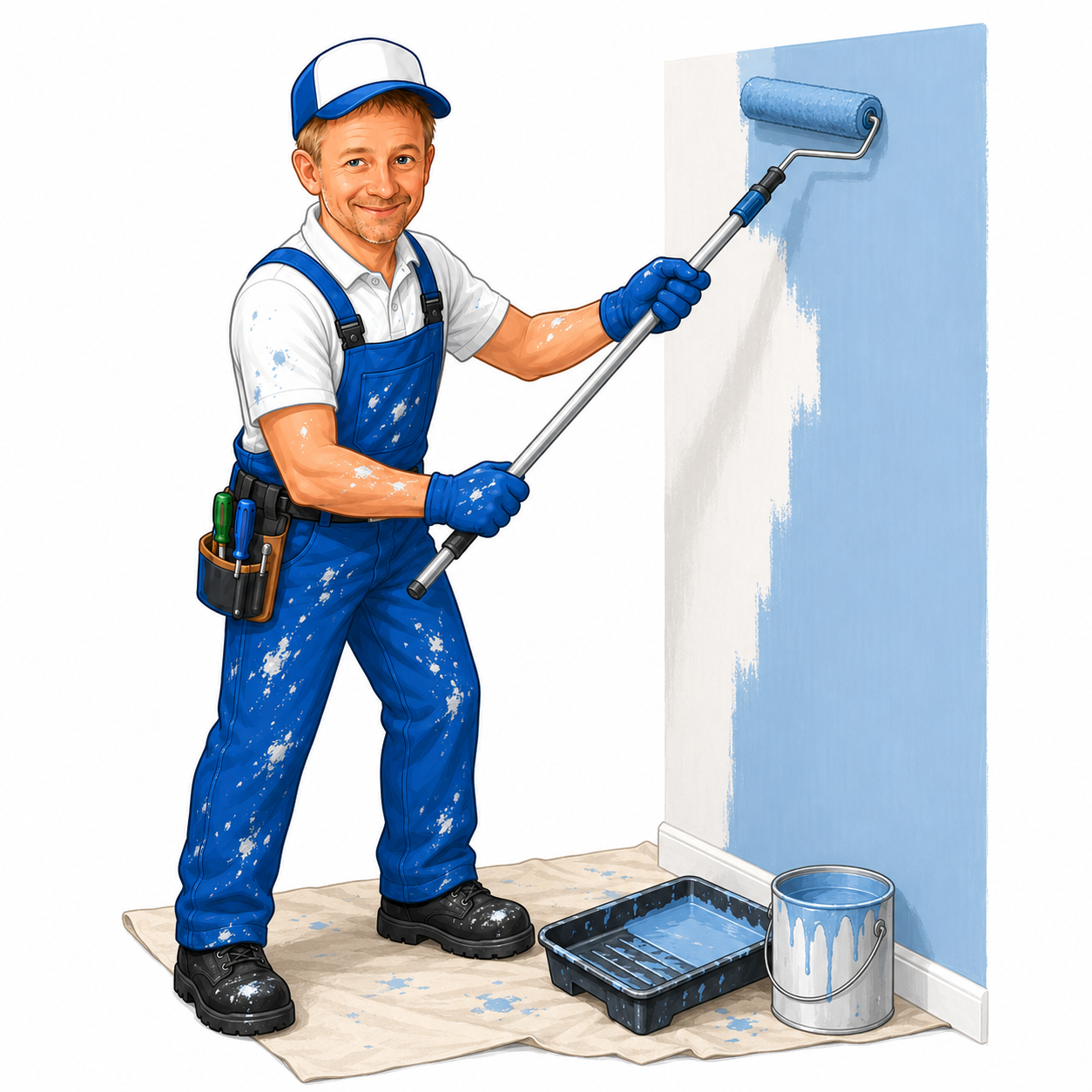Freshly painted exterior of a residential property